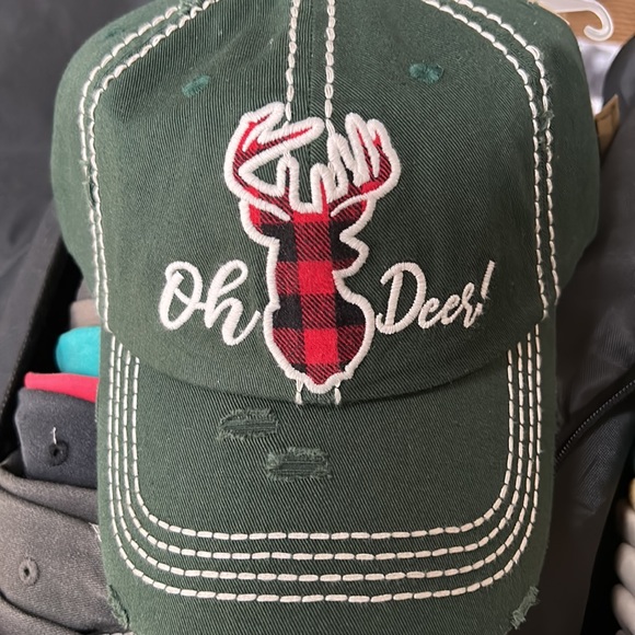 PLAID OH DEER WASHED VINTAGE BALLCAP - Picture 11 of 11